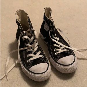 Black high top converse
